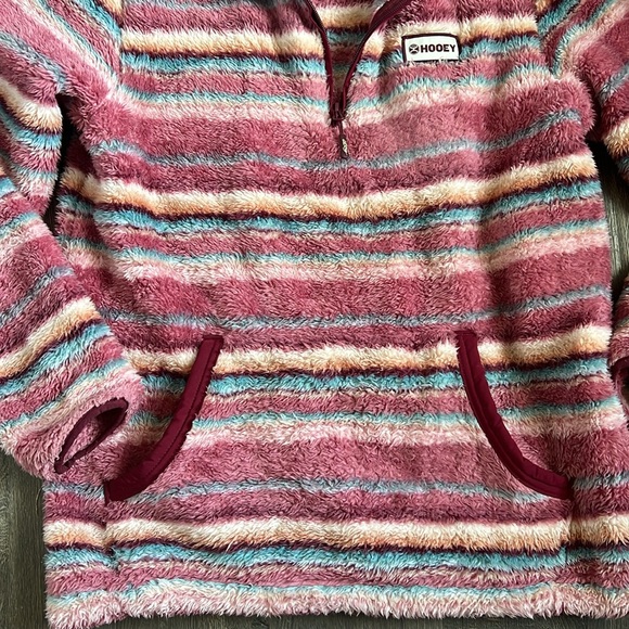 Hooey Ladies Medium Fleece Pink Pullover - Picture 4 of 6